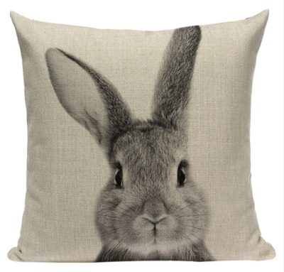 rabbit pillow cover