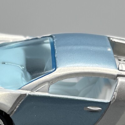 Hot Wheels Loose White and Satin Blue Bugatti Veyron Mystery