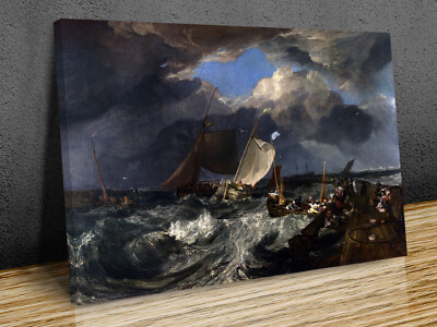 Calais Pier, mit französischen Poissards Leinwandbild nur Kunstdruck oder Druck