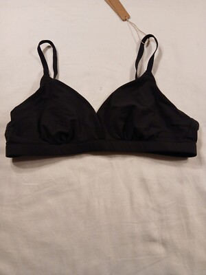 Skims Fits Everybody Triangle Bralette Women's Size Medium Onyx BR-TRI-0235 G57
