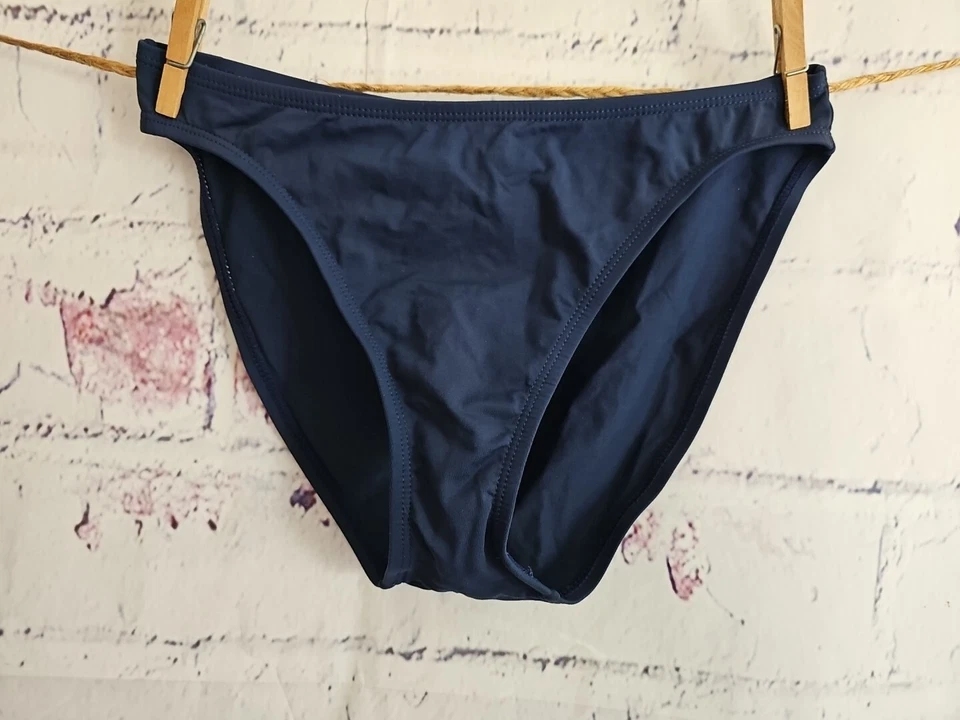 Traje de baño deportivo Ralph Lauren azul marino hasta el muslo parte inferior talla 8 forrado delantero Foto 3 de 4