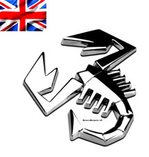 Silver Scorpion Badge Decal Emblem 3D Metal Chrome Silver UK seller