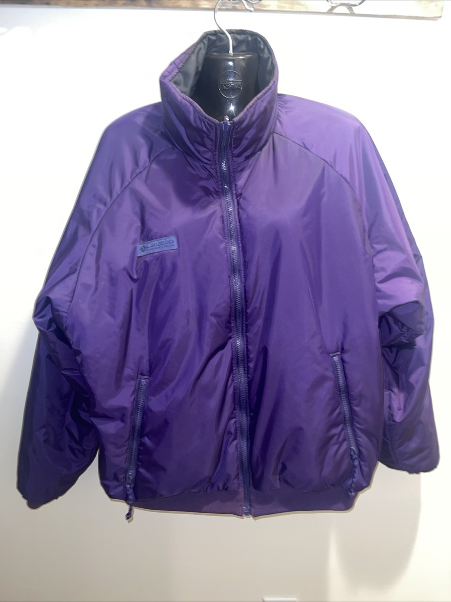 Vintage 90s Columbia purple&black reversible puffer jacket