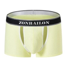 Zonbailon Men's Boxer - Quick-Dry Nylon Mesh, Athletic Ventilated Elastic
