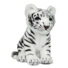 Cucciolo di tigre bianca dell'Amur, realistico, morbido al tatto e da coccolare,