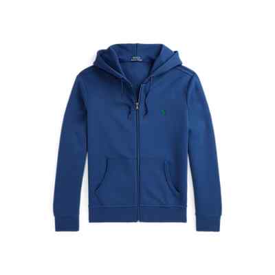 Polo Ralph Lauren Double Knit Full Zip Blue Green Pony Hoodie