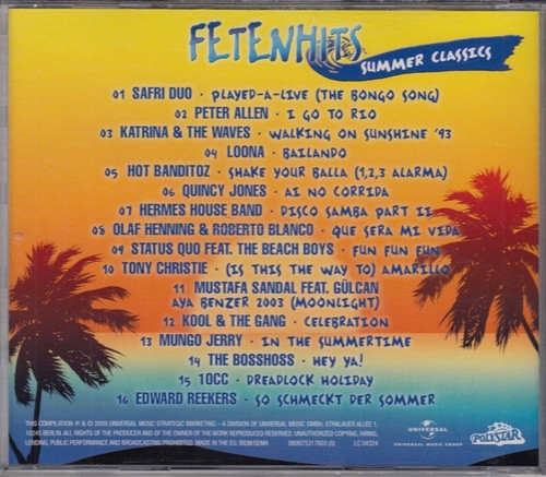 Fetenhits Summer Classics:SAFRI DUO,KOOL & THE GANG,LOONA,10CC,EDWARD REEKERSNeu - Picture 7 of 7