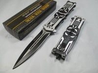 Tac Force Assisted Opening Rescue Punisher Skull Design Folding Stainless Steel on sale Tac Force Assisted Opening Rescue Punisher Skull Design Folding Stainless Steel on sale