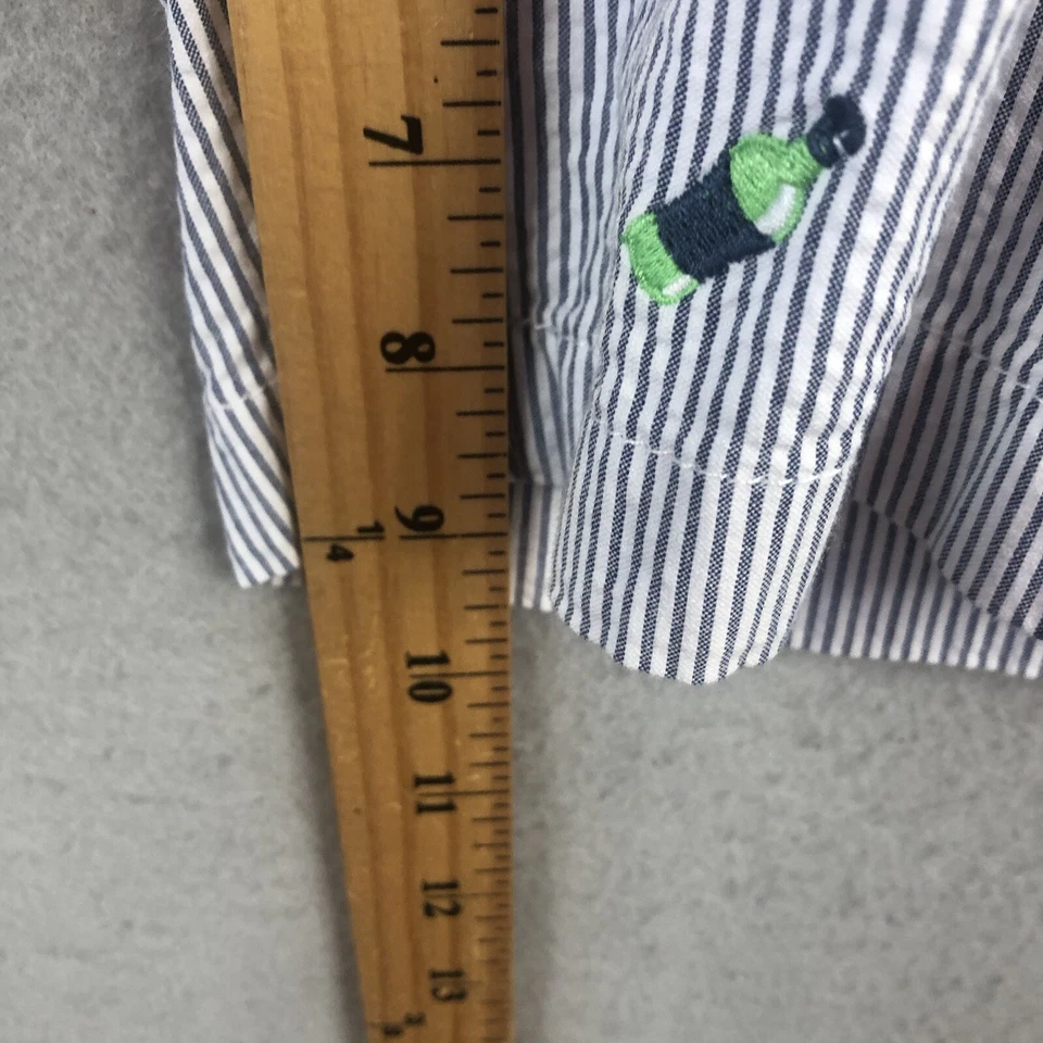 Southern Tide Shorts Mens 40 Blue White Striped Seersucker Beer Bottles Golf - Image 4 of 4