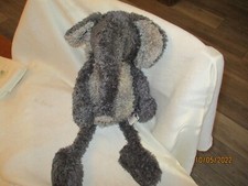 Manhattan Juguete Gris Peludo Peluche Elefante Gris Piernas Largas 20" De pies a cabeza Lovey