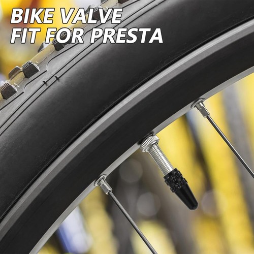 8 Colors Presta Valve Cap 2/16 Pack Aluminum Anodized Bike Valve Stem Cap Black - Picture 12 of 20