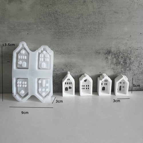 Silicone Mold Silicone Casting Mold Holiday Celebration House for - Picture 2 of 11