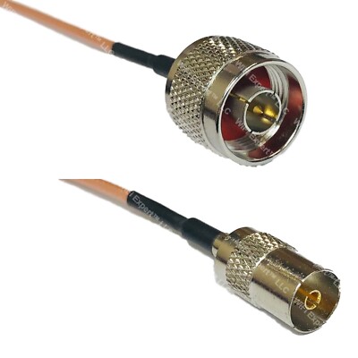 RG316 N MALE to DVB TV Pal Female RF Cable Rapid-SHIP LOT