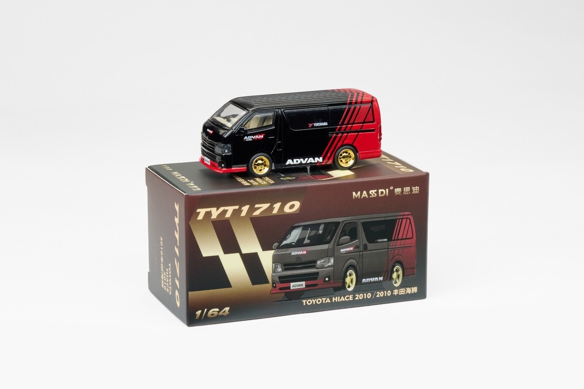 京商 1/64 TOYOTA HIACE ADVAN MASDI 1/64 TOYOTA HIACE 2010 Car Alloy Toys Motor Vehicle