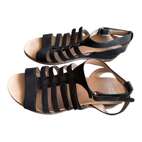 Dansko Athena sandalo donna nero nabuk comodo 38 EU multipli cinturini adj - Foto 2 di 3