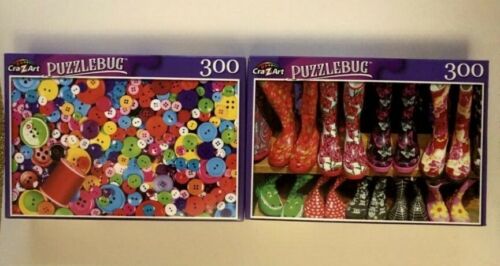 Puzzlebug 300 Piece Puzzles 18.25" X 11" New & Sealed Lot of 2 - Picture 1 of 3