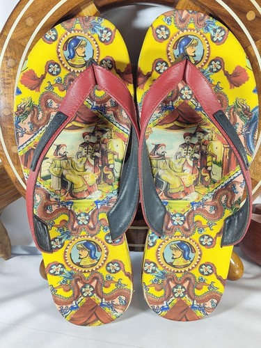 Dolce and Gabbana Thong Sandals Multicolor Sicilian China Size EU 41 US 11 - Picture 20 of 20