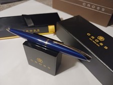 Cross ATX Translucent Blue Ballpoint Pen NEW IN GIFT BOX BACK TO SCHOOL 80 Gift