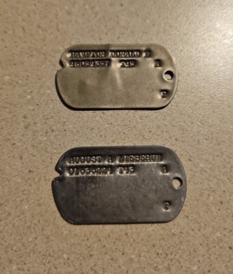 WWII期 the  Canada Air Force IDタグ 92 2 WW2 WWII US ARMY Dog Tags ID US Military 1943 1945 Air