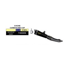 ARROW slip-on muffler x-kone dark for Kawasaki 125 Z125 2021-2024