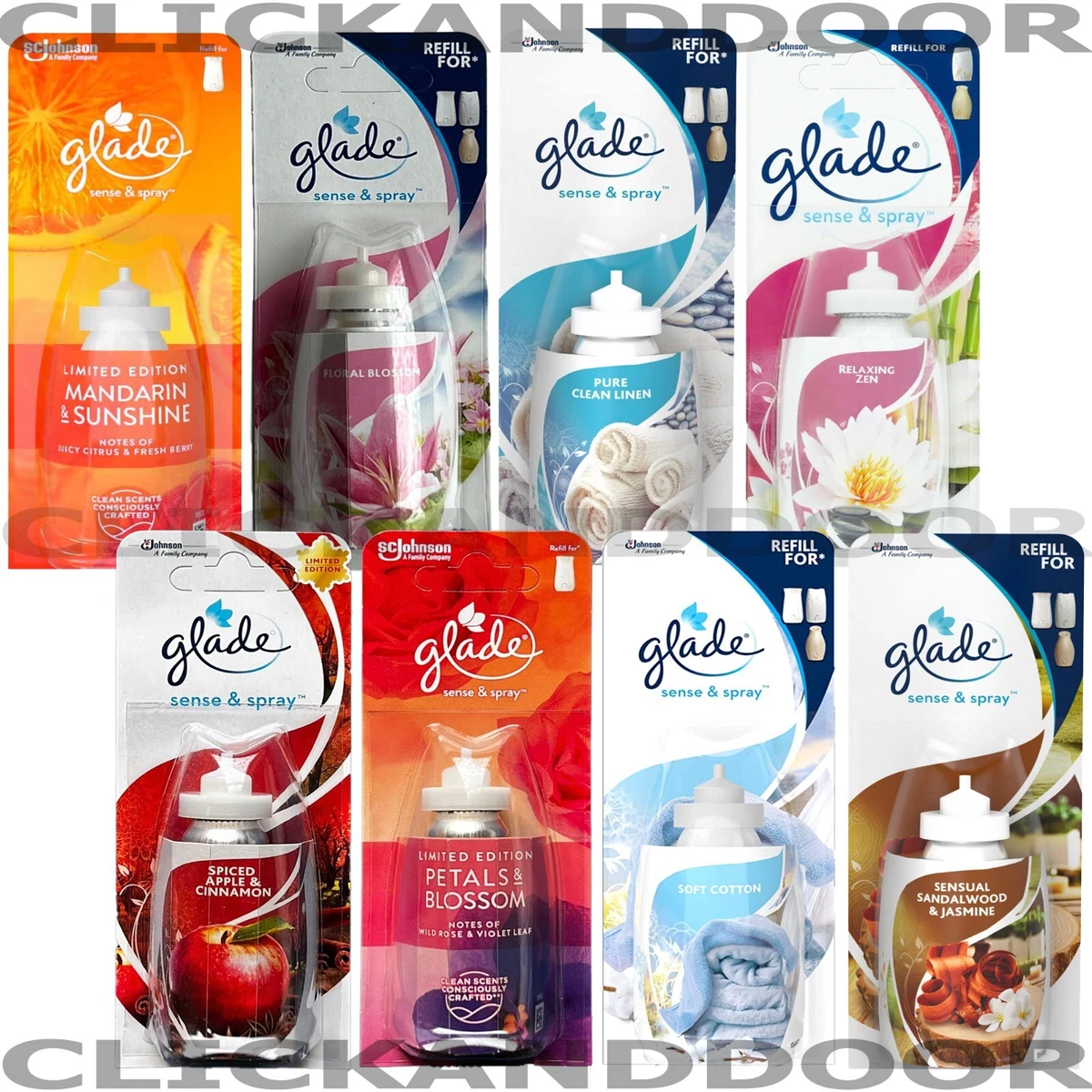 Glade Sense And Spray Refills Air Freshener Automatic Spray CHOOSE