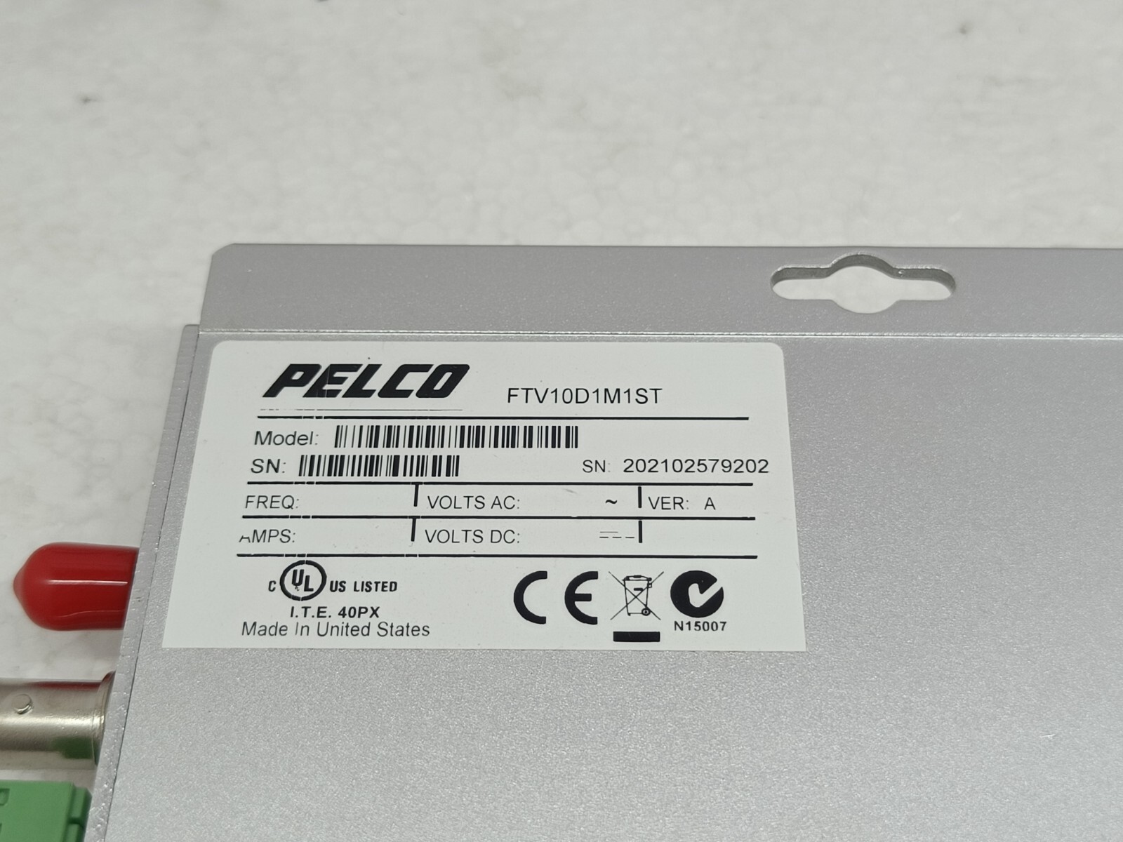 Pelco FTV10M1ST 1 Channel Multi-Mode Video Fiber Transmitter NEW