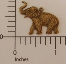 44223        Brass Oxidized Elephant Charm Brass Jewelry Finding
