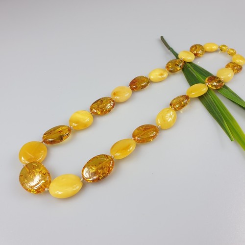 Cadena de piedra blanca amarilla collar cadena piedra preciosa joyería hecha a mano cadena real nueva - Imagen 5 de 8