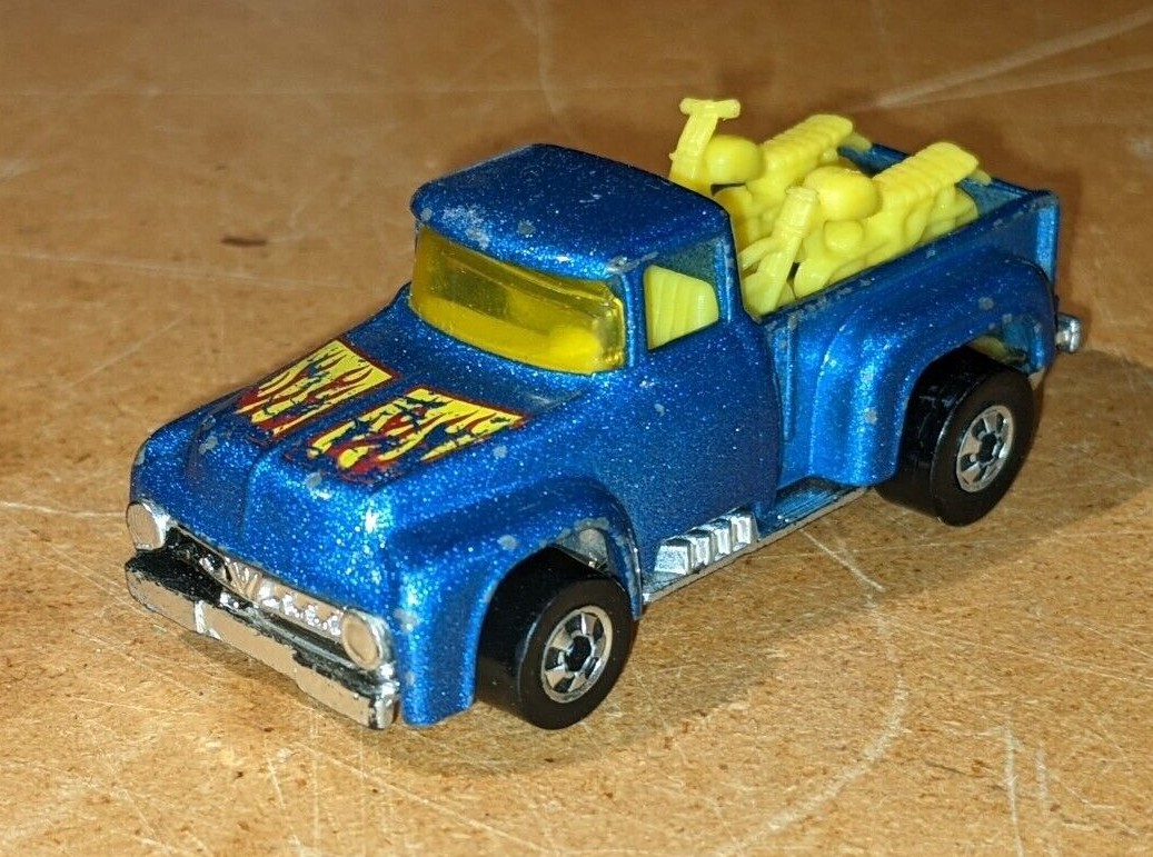 Vintage 1973 Hot Wheels Metallic Blue Ford F-100 Pickup