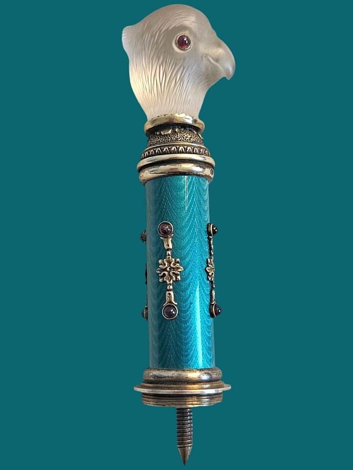Karl FABERGÉ / Julius Alexander Rappoport - Kakadu - Schirmgriff / Gehstockgriff