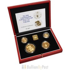 1994 Proof Gold Sovereign 4 Coin Set Boxed