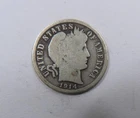 USA Barber 90% Silver Dime 10 Cents 1914 D Denver Mint SCARCE