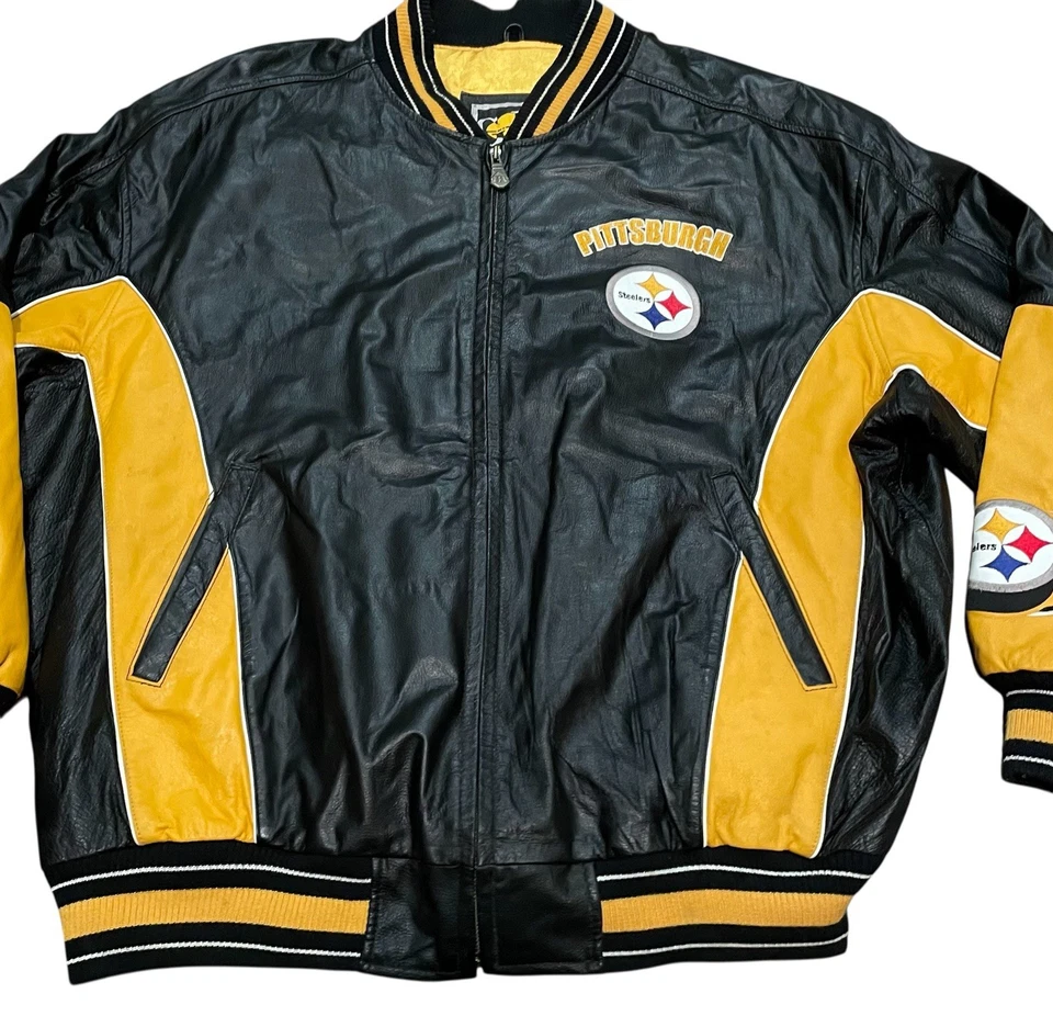 Chaqueta de cuero negra Pittsburgh Steelers G-III y Carl Banks | XXL Foto 4 de 4