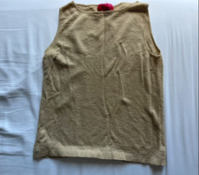 Y2k gold sparkly shiny tank top Monsoon Medium Size 12 Disco 2000s