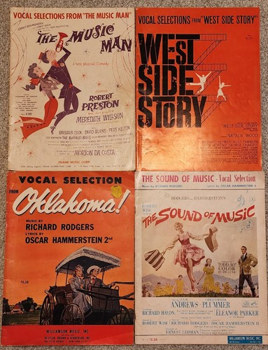 Vocal Selections, Set of 4! Sound Of Music,West Side Story,Music Man ...