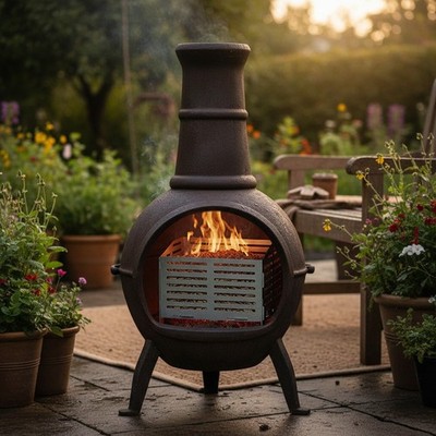 Pelletbrennerkorb für Feuerstellen, Chimeneas, Outdoorheizungen & Kochherde