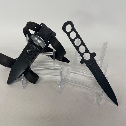 Vintage Valor Dive Knife With Leg Strap And Sheath Miami 440 Stainless 480 Japan