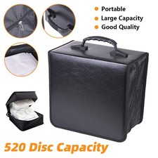 520 Disc CD/DVD Wallet Binder Book Sleeves Disc Storage Bag Carrying Case Black