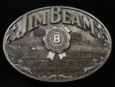 QC13160 VINTAGE 1993  JIM BEAM KENTUCKY STRAIGHT BOURBON WHISKEY  BOOZE BUCKLE