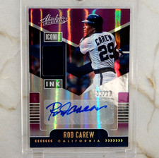 Rod Carew - Angels Twins Absolute Iconic INK Rainbow Foil Jersey Auto!   /10   ✨