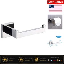 Polished Chrome Stainless Steel Toilet Paper Holder - Modern Wall Mount Design
