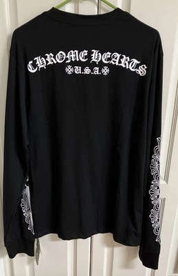 New Chrome Hearts Black Long Sleeve T-Shirt Large | eBay