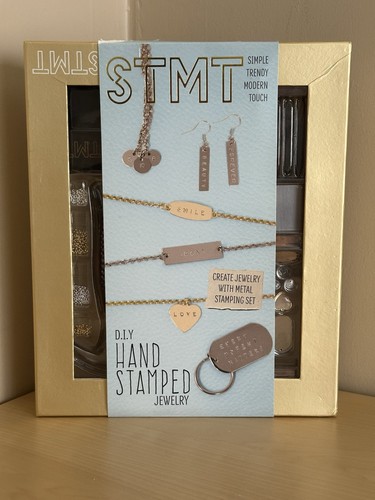 STMT DIY Hand Stamped Jewelry Making Kit, Includes Tools & Charms for Necklaces