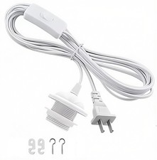 16FT Plug in Pendant Light Cord, Lamp Kit with E26/E27 Socket, Hanging...