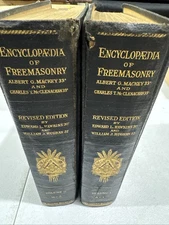 ENCYCLOPEDIA OF FREEMASONRY I&II Albert Mackey 1921 ANTIQUE MASONIC 2 Vol.Set!!!