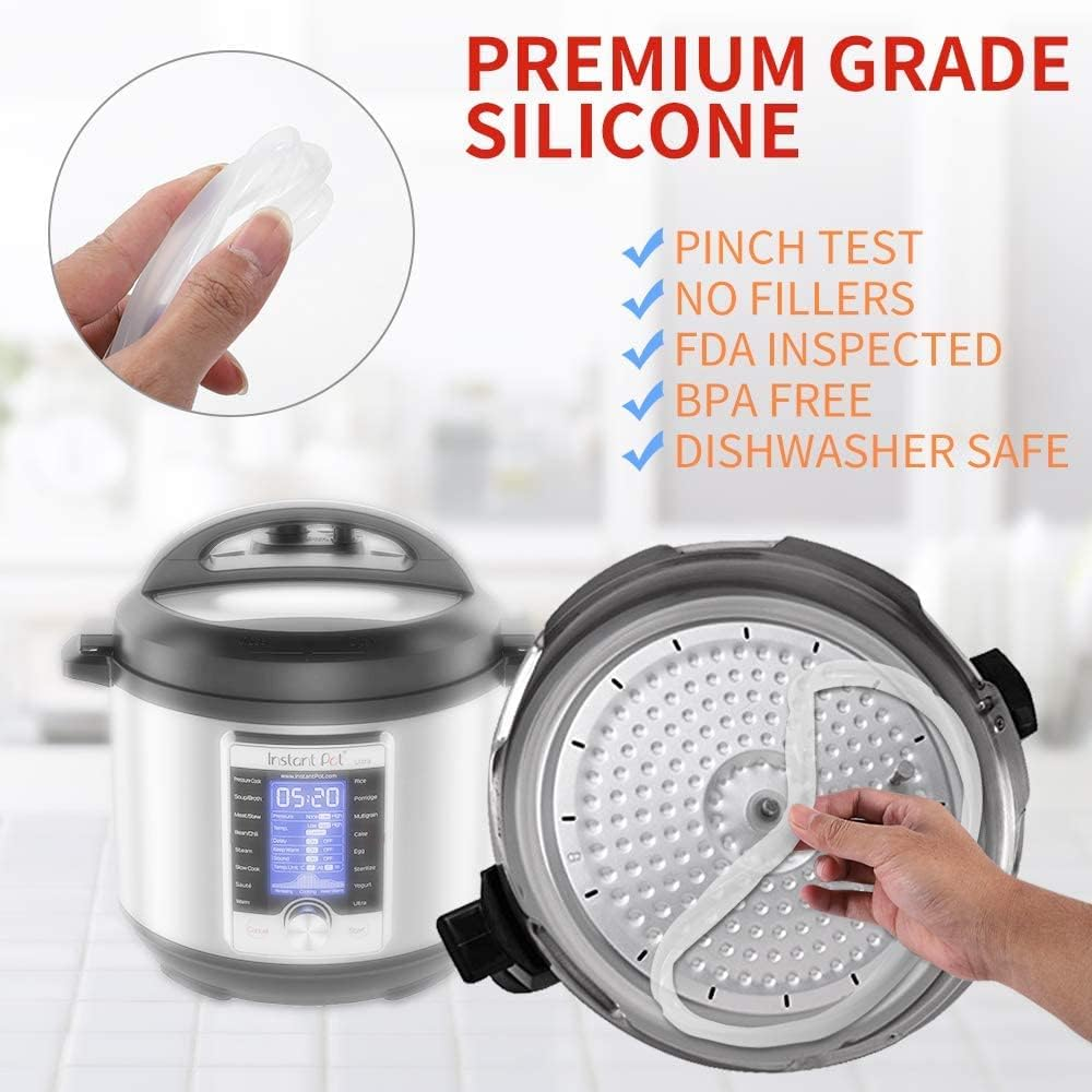CKANDAY Anello di tenuta per Instant Pot Mini 3 Qt, 2 pezzi, anello di tenuta interno