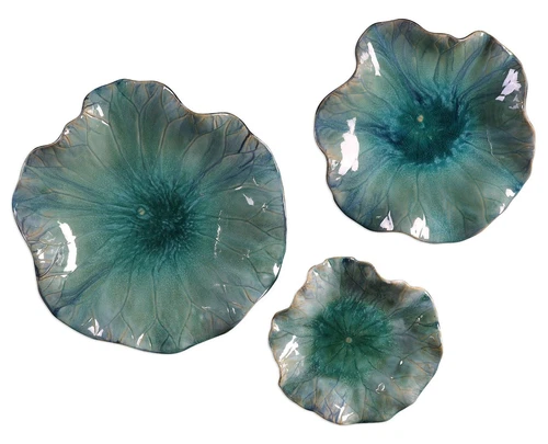 Uttermost Abella Ceramic Flowers S/3 - Picture 1 of 1