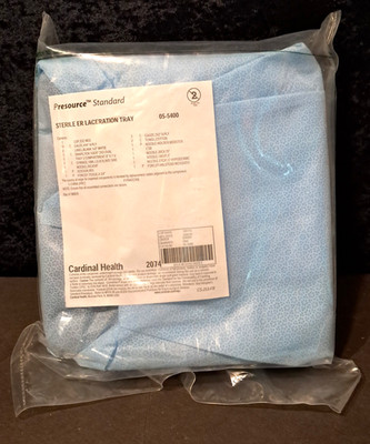 Cardinal Health Sterile Emergency Laceration Tray Complete & Sealed Exp. 2015
