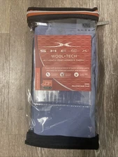 SHEEX Wool Tech King Pillowcases Authentic Performance Fabric Denim Blue Color