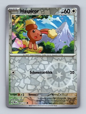 Pokemon Haspiror PRE 083/131 DE Naoki Saito Prismatic Evolutions Reverse Holo